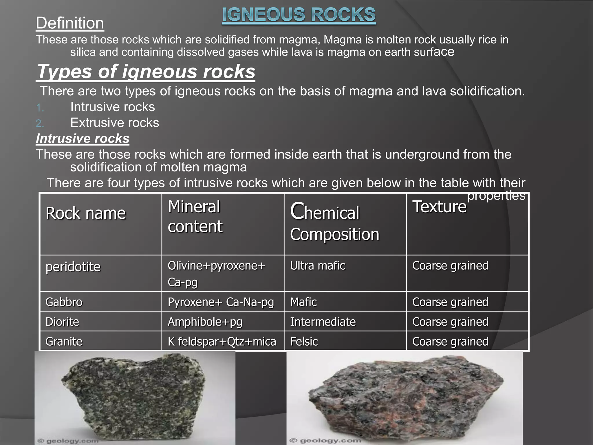 Magma And classification Of Magma by junaidurrehman