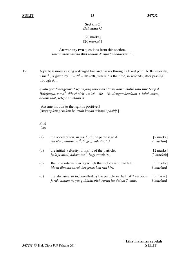 Soalan Garis Lurus Spm Kertas 2 - Selangor p