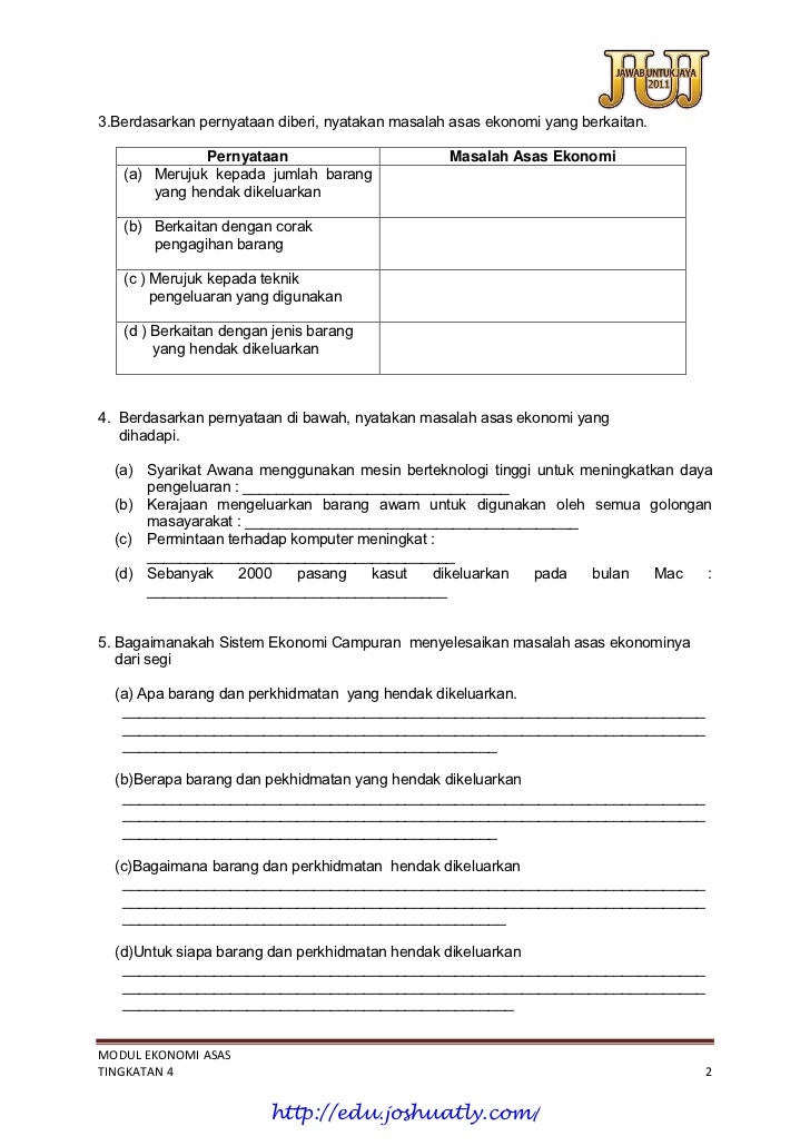 Ekonomi Asas Buku Aktiviti Tingkatan 4 5