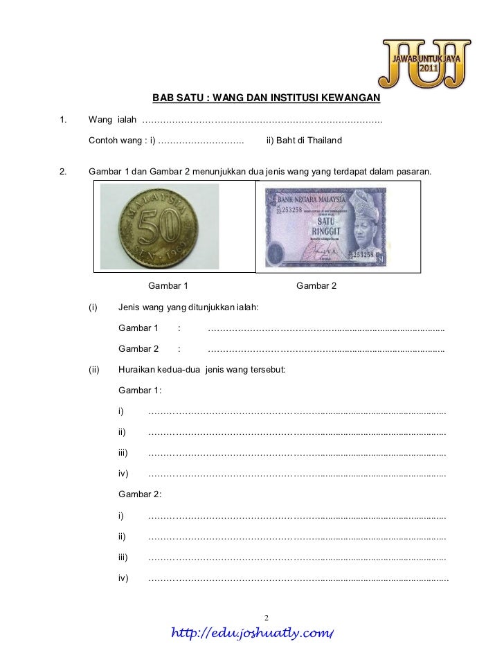 Contoh Soalan Ekonomi Asas Tingkatan 4 Bab 1 - Terengganu s