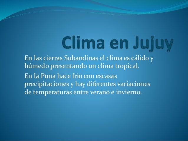 Clima en jujuy
