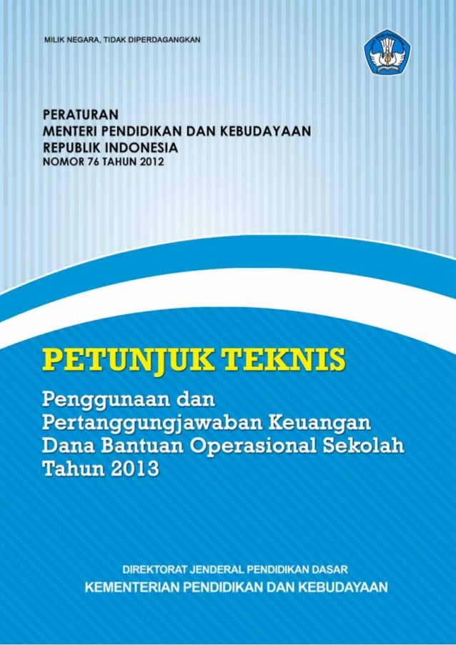 Petunjuk Teknis (Juknis) BOS Tahun 2013