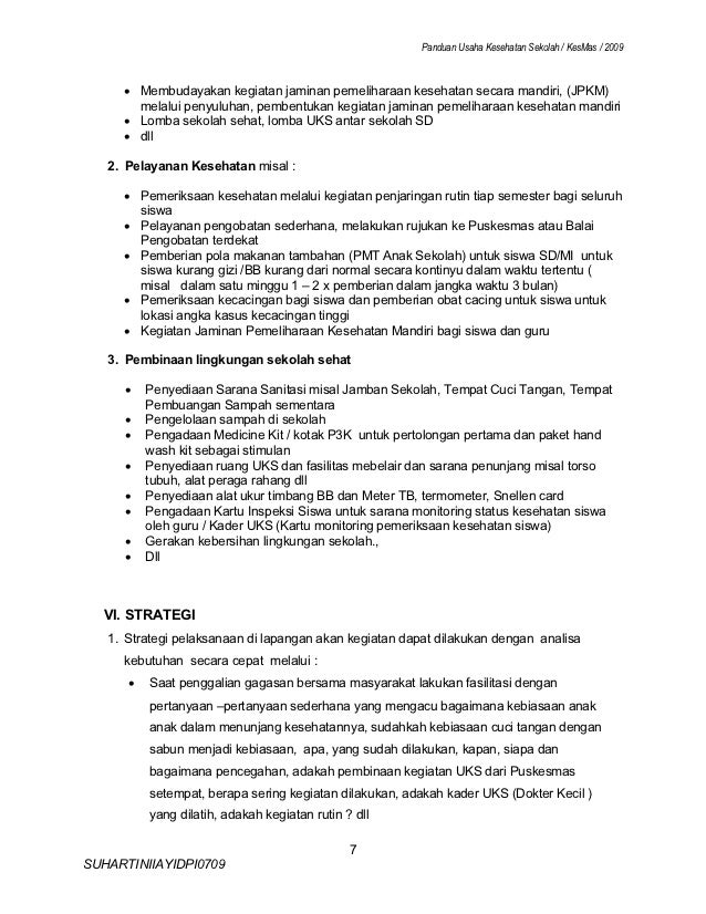 Juknis usaha kesehatan sekolah