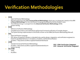 Verification challenges and methodologies - SoC and ASICs | PDF