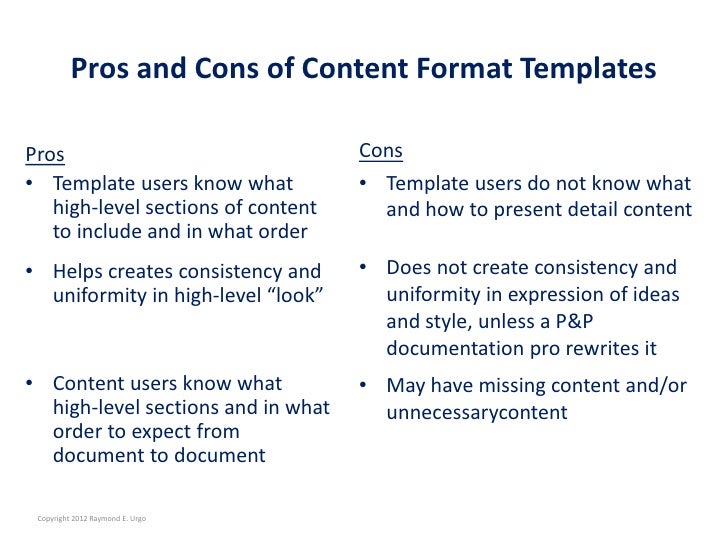 pros and cons document template
