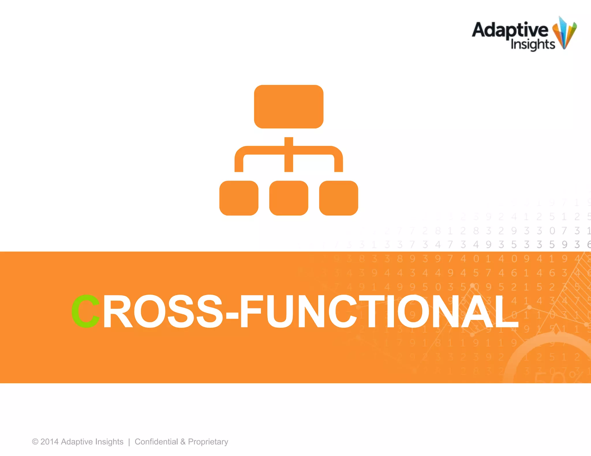 21© 2014 Adaptive Insights | Confidential & Proprietary
CROSS-FUNCTIONAL
 