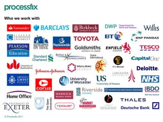London Conference - Jules Cross - Processfix Introduction | PPT