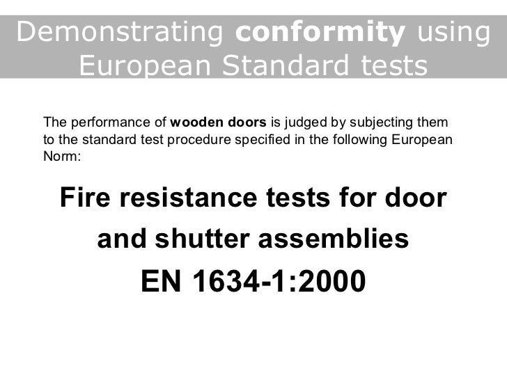 Julfer Fire standards for fire doors 2011