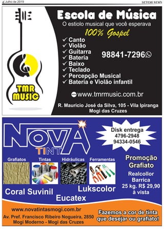 Julho de 20194 SETEMI NEWS
 