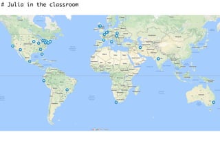 # Julia in the classroom
 