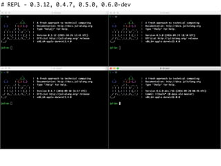# REPL - 0.3.12, 0.4.7, 0.5.0, 0.6.0-dev
 