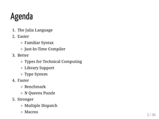 Julia - Easier, Better, Faster, Stronger
