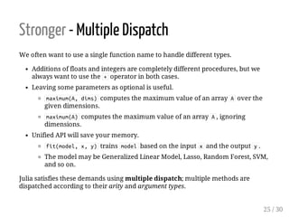 Julia - Easier, Better, Faster, Stronger