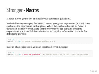 Julia - Easier, Better, Faster, Stronger