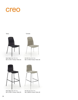 creo 
*Epoxy *Cromado 
Ref: C112F01 • Puntos / Points: 65 
Ref: C179F01 • Puntos / Points: 65 
Ref: C113F03 • Puntos / Points: 69 
Ref: C180F03 • Puntos / Points: 69 
Negro / Negre / Black / Noir / Nero 
Negro / Negre / Black / Noir / Nero 
Gris / Gris / Grey / Gris / Grigio 
Gris / Gris / Grey / Gris / Grigio 
126 
 