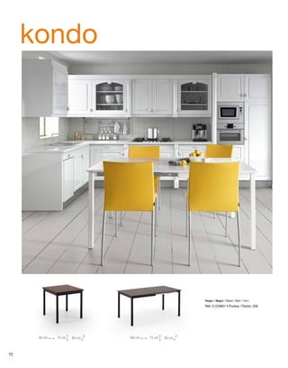 kondo 
Negro / Negre / Black / Noir / Nero 
Ref: C122M01 • Puntos / Points: 259 
80 cm 75 cm 80 cm 160 cm 75 cm 80 cm 
72 
 