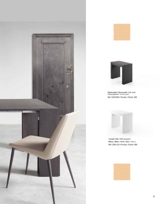 Roble grafito / Roure grafit / Oak wood 
Chene graphite / Rovere grafito 
Ref: C091M40 • Puntos / Points: 595 
*Lacado mate / Matt lacquered 
Blanco / Blanc / White / Blanc / Bianco 
Ref: C091L33 • Puntos / Points: 569 
9 
 