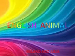 ENGLISH ANIMAL 
IRELAND AND JULIA 
 
