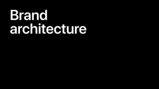 Brand
architecture
 