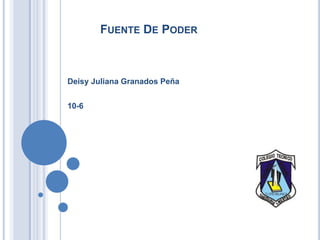 FUENTE DE PODER



Deisy Juliana Granados Peña


10-6
 