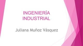 INGENIERÍA
INDUSTRIAL
Juliana Muñoz Vásquez
 