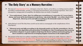 Julian Barnes's 'The Only Story' as a Memory Narrative.pptx
