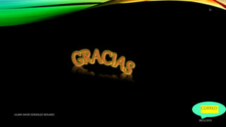 CORREO
08/11/2019
JULIAN DAVID GONZALEZ MOLANO
11
 