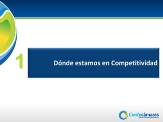 1   Dónde estamos en Competitividad
 