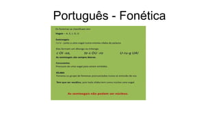 Português - Fonética
 