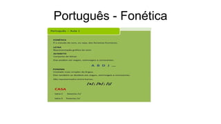 Português - Fonética
 