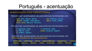 Português - acentuação
 