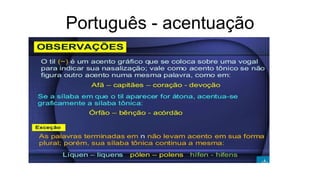 Português - acentuação
 