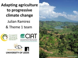 Adapting agriculture
to progressive
climate change
Julian Ramirez
& Theme 1 team
(c) Neil Palmer (CIAT)
 