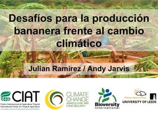 Desafíos para la producción bananera frente al cambio climático Julian Ramirez / Andy Jarvis 