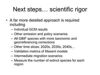 Julian R - Evaluating the impact of climate change on global plant biodiversity