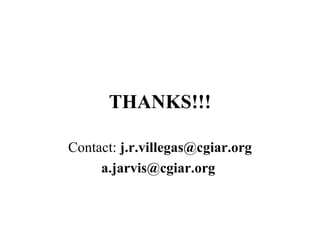 Julian R - GIS To Assess The Impact Of Climate Change On Crop Biodiversity - World Congress On Conservation Agriculture, New Delhi (India)