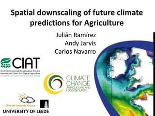 Spatialdownscaling of futureclimatepredictionsforAgriculture JuliánRamírez Andy Jarvis Carlos Navarro 