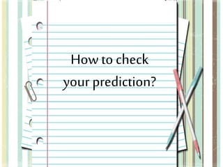 Making Predictions While Reading | PPTX