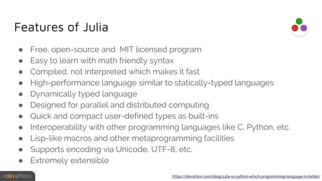 Julia vs Python 2020 | PPTX