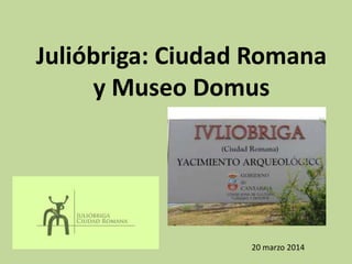 Julióbriga: Ciudad Romana
y Museo Domus
20 marzo 2014
 