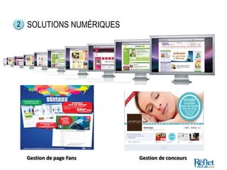 SOLUTIONS NUMÉRIQUES2
Gestion de page Fans Gestion de concours
 
