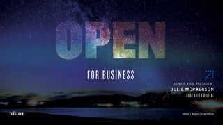 Open For Business - Julie McPherson