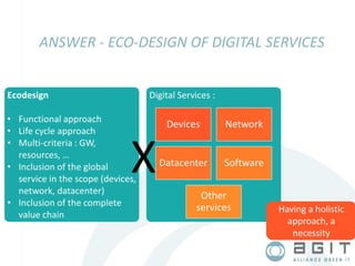 ANSWER - ECO-DESIGN OF DIGITAL SERVICES
X
 