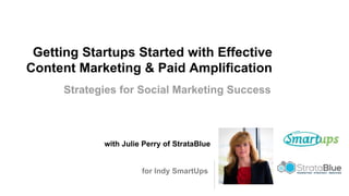 Getting Startups Started with Effective
Content Marketing & Paid Amplification
with Julie Perry of StrataBlue
Strategies f...