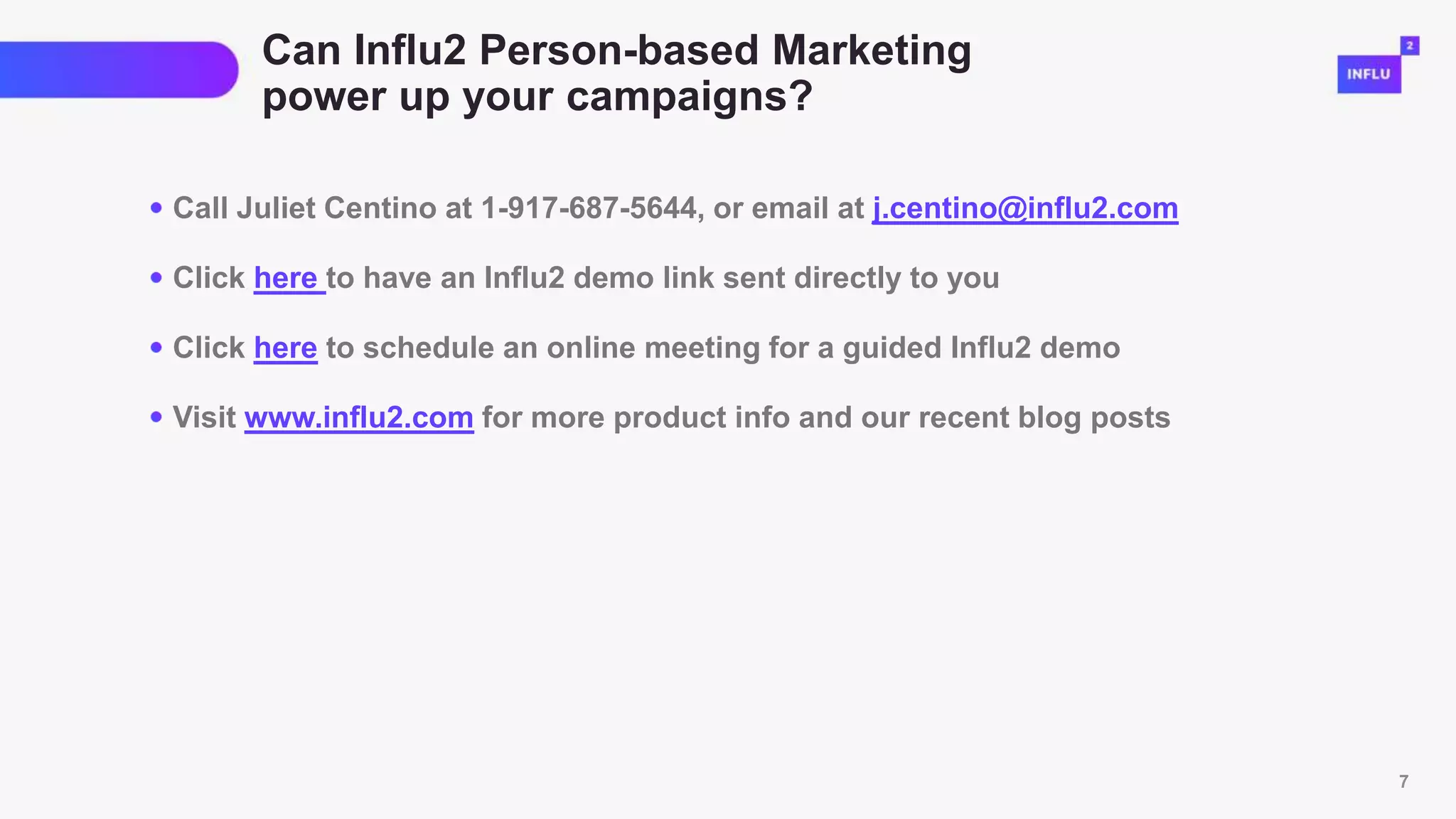 Influ2 Person-Based Advertising | PPTX