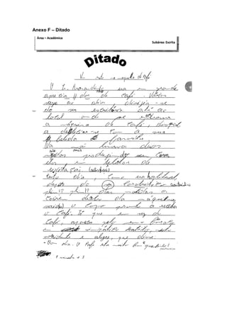 Anexo F – Ditado
 