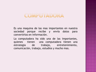 Hoy en día las computadoras son mas inteligentes que los seres humanos.