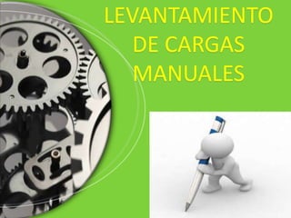 LEVANTAMIENTO
DE CARGAS
MANUALES
 