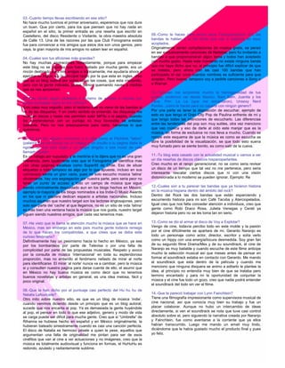 03.-Cuanto tiempo llevas escribiendo en ese sitio?
No hace mucho tuvimos el primer aniversario, esperemos que nos dure
un buen. Que por cierto, para los que piensen que no hay nada en
español en el sitio, la primer entrada es una reseña que escribí en
Castellano, del disco Residente o Visitante, la obra maestra absoluta         09.-Como le haces para armar esos Fonogramaticos Vol...las
de Calle 13. Una de las razones por las que Club Fonograma existe             bandas te hablan o tu les dices que vas a meterlos en esos
fue para convencer a mis amigos que estos dos son unos genios, pero           acoplados.
vaya, la gran mayoría de mis amigos no saben leer en español.                 Originalmente serian compilaciones de música gratis, se pensó
                                                                              en ser exclusivamente canciones de Netlabel, pero fui invitando a
04.-Cuales son tus aficiones más grandes?                                     bandas a que proporcionaran algún tema y todos han aceptado
No hay muchas aspiraciones honestamente, porque para empezar                  con mucho gusto. Hasta este momento no existe ninguna banda
este blog no se suponía que fuera visitado por mucha gente, era un            que me haya dicho que no, al principio fue difícil explicar de que
rincón destinado para mis amigos e irónicamente, me ayudaría ahora a          se trataba, pero ahora con las casi 100 bandas que han
ejercitar mi Ingles. Es la principal razón por la que esta en ingles, creo    participado el dar unos cuantos nombres es suficiente para que
que es un blog autoral por sobre todas las cosas, que esta creciendo,         acepten. Pero bueno, tampoco voy a pedirle canciones a Sony o
pero con la gente indicada, juntos vamos quemando naves a medida              a Warner.
que se nos aproximen.
                                                                              10.-Tambien me sorprende mucho la homogeneidad de tus
05.-Has tenido algún problema o reclamo de artistas o bandas por              gustos, podemos ver desde Alexico, Bam Bam, Juanita y los
darles puntuajes bajos en tus criticas?                                       Feos, Prin’ La La (que me encantaron), Unsexy Nerd
Esto pasa muy seguido, pero el reclamo casi no viene de las bandas si         Ponies...como le haces para no casarte con ningún genero?
no de las disqueras. Y en cierto sentido se entiende, las disqueras me        Por una parte es tener la disposición de escuchar, ejemplo de
mandan discos y hasta nos permiten subir MP3s a la pagina, cuando             esto es que tengo el Gran City Pop de Paulina enfrente de mi y
los sorprendemos con un puntaje no muy favorable se enfadan                   que tengo todas las intenciones de escucharlo. Las diferencias
bastante. Pero no nos preocupamos para nada, hacemos lo que                   entre las tendencias del pop son muy sutiles, otra vez menciono
queremos.                                                                     que veo música y eso de darle al oído este manjar que es la
                                                                              música, en forma de exclusiva no nos lleva a mucho. Cuando se
06.-Ya por ahí alguien menciono a tu sitio como el Pitchfork "latino"         rompe este esquema de que la música es como se escucha se
(palabra que me choca) es un halago o un insulto a tu pagina dada la          abre la posibilidad de la visualización, se que todo esto suena
rigidez de ese sitio anglo y su target dirigido a ese modo de vida            muy fumado pero se siente bonito, es como salir de la cueva.
llamado hipster.
Es un halago por supuesto, y te mentiría si te dijera que no es una gran      11.-Tu blog esta casado con la actualidad musical o vamos a ver
referencia, pero igualmente creo que el Fonograma se identifica mas           un día reseñas de discos clásicos hispanoparlantes.
con otras paginas excelsas como Super45 de Chile. Eso de situar               Creo mucho en el rango generacional, no se como seria revisar
etiquetas a todo tampoco es algo por lo que apueste, incluso en sus           un disco de un tiempo que tal vez no me pertenece, pero seria
comienzos sentía un gran vacio, pues no solo escucho música ‘latina’          interesante rescatar ciertos discos que ni con una visión
obviamente, hay una segregación por nuestra parte, pero seria peor no         distorsionada a lo moderno se pueden ignorar. Ejemplo: Re
tener un punto de acceso a todo un campo de música que sigue
siendo criminalmente descuidado aun en los blogs hechos en México,            12.-Cuales son a tu parecer las bandas que ya hicieron historia
ejemplo la mayoría de los blogs nominados a los Indie-O Music Awards          en la música hispana dentro del ámbito del rock?
en los que ni siquiera dedican espacio a artistas nacionales. Incluso         Dentro del Rock las dos bandas que están esparciendo y
muchos asumen que nuestro target son los lectores anglosajones, pero          escurriendo historia para mi son Café Tacvba y Aterciopelados.
solo son parte del ‘cache’ al que llegamos, no es un sitio de vida ‘latina’   Igual creo que nos falta conceder atención a individuos, creo que
es mas bien una ventana hacia la música que nos gusta, nuestro target         gente como Robi Draco Rosa, Julieta Venegas y Cerati ya
siguen siendo nuestros amigos, que cada vez tenemos mas.                      dejaron historia pero no se les toma tan en serio.

07.-He visto que te llama la atención mucho la música que se hace en          13.-Como se dio el armar el disco de Voy a Explotar?
México, mas sin embargo en este país mucha gente todavía reniega              Vengo de cine, todavía percibo todo en este molde y la pasión
de lo que hacen los compatriotas, a que crees que se deba este                por el cine difícilmente se apartara de mi. Gerardo Naranjo es
curioso fenómeno?                                                             todo un personaje como actor, director, escritor y solía verlo
Definitivamente hay un pesimismo hacia lo hecho en México, ya sea             como un hippy con una energía/locura desmedida. Soy gran fan
por los bombardeos por parte de Televisa o por una falta de                   de su segundo filme Drama/Mex y de su soundtrack, el cine de
complicidad por parte de las propuestas musicales. Respeto y avoco            Naranjo es muy bailable y cuando escuche de este filme anticipe
por la consulta de música ‘internacional’ en toda su esplendorosa             mucho la selección musical así que meses antes de pensar en
proporción, mas no entiendo el fenómeno nefasto de mirar al norte             formar el soundtrack estaba en contacto con Gerardo. Me mando
para identificarse. El mirar ‘al norte’ nunca va a cambiar, pero la música    el soundtrack que esta dentro de la película y cuando me
si y consulten nuestra pagina para darse cuenta de ello, el asumir que        menciono que ninguna disquera se animo a editarlo le plantee la
en México no hay buena música es como decir que no tenemos                    idea, al principio no entendía muy bien de que se trataba pero
buenos novelistas y artistas en general, es una idea melosa, fácil y          termino encantado y para mi la oportunidad de conjuntar la
poco original.                                                                música y el cine fue todo un gozo, creo que nadie podrá entender
                                                                              el soundtrack del todo sin ver el filme.
08.-Que te han dicho por el puntuaje casi perfecto del Hu hu hu de
Natalia Lafourcade?                                                           14.-Que te pareció trabajar con Lynn Fainchtein?
Otro mito sobre nuestro sitio, es que es un blog de música ‘indie’,           Tiene una filmografía impresionante como supervisora musical de
cuando venimos diciendo desde un principio que es un blog autoral,            cine nacional, así que conocía muy bien su trabajo y fue un
sucede que nos encanta el pop. Ya es demasiada la gente huyéndole             placer colaborar. Aunque no hubo un intercambio de ideas
al pop, el pensar en todo lo que ese adjetivo, genero y modo de vida          directamente, si ven el soundtrack se nota que tuve casi control
se carga puede ser difícil para mucha gente. Creo que si “Umbrella” de        absoluto sobre el, pero siguiendo la narrativa creada por Naranjo
Rihanna se hubiese hecho en español y en México originalmente, la             y Fainchtein, fue como aventarse a la corriente que ya ellos
hubieran bateado siniestramente cuando es casi una canción perfecta.          habían transcurrido. Luego me mando un email muy lindo,
El disco de Natalia es hermoso pésele a quien le pese, aquellos que           diciéndome que le había gustado mucho el producto final y pues
argumentan una falta de originalidad me pintan para ser de esos               yo feliz.
cinéfilos que van al cine a ver actuaciones y no imágenes, creo que la
música es totalmente audiovisual y funciona en formas, el HuHuHu es
redondo, azulado y radiantemente sublime.
 