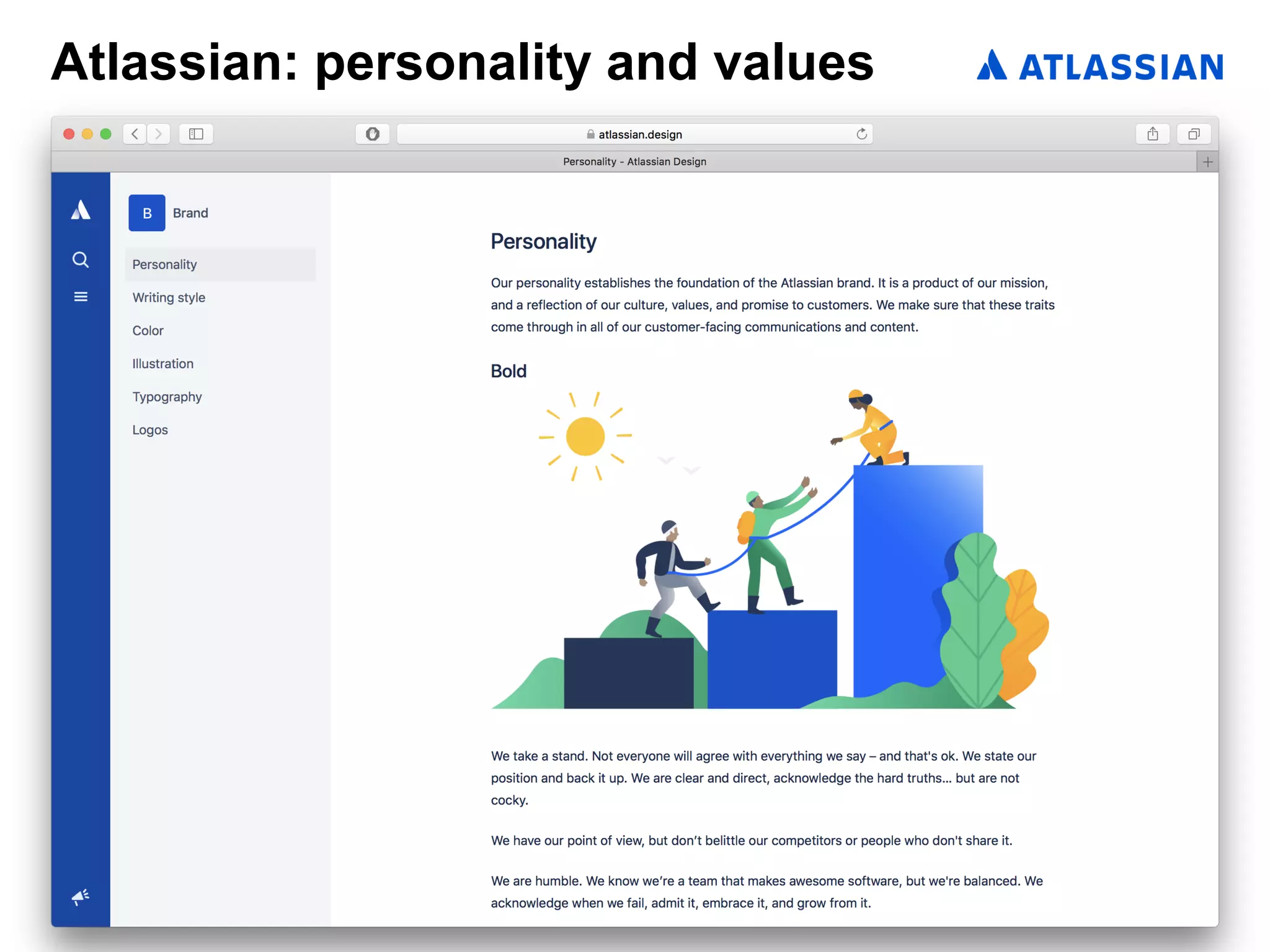 Atlassian: personality and values
 